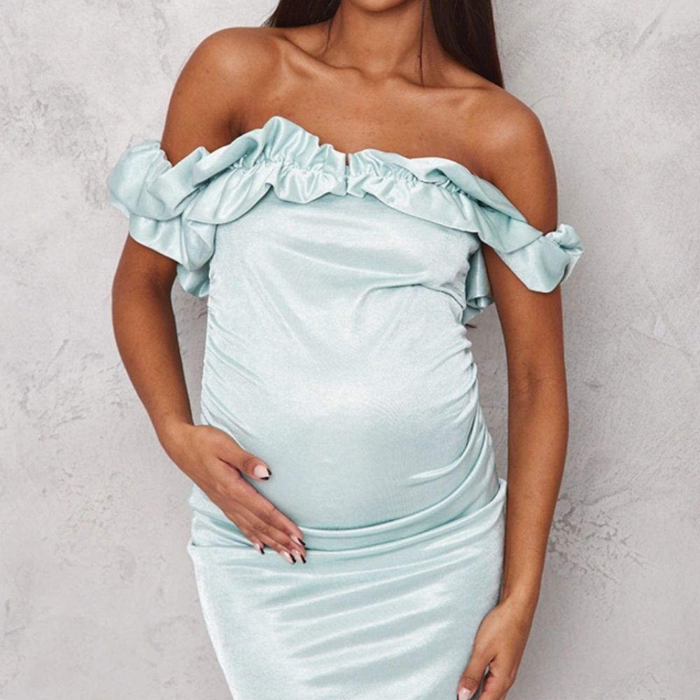 MATERNITY Ruffled Mini Dress